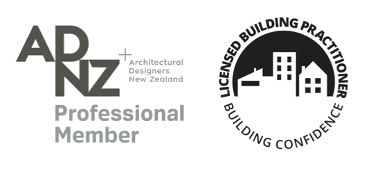 ADNZ Professional Member and Licensed Building Practitioner badges